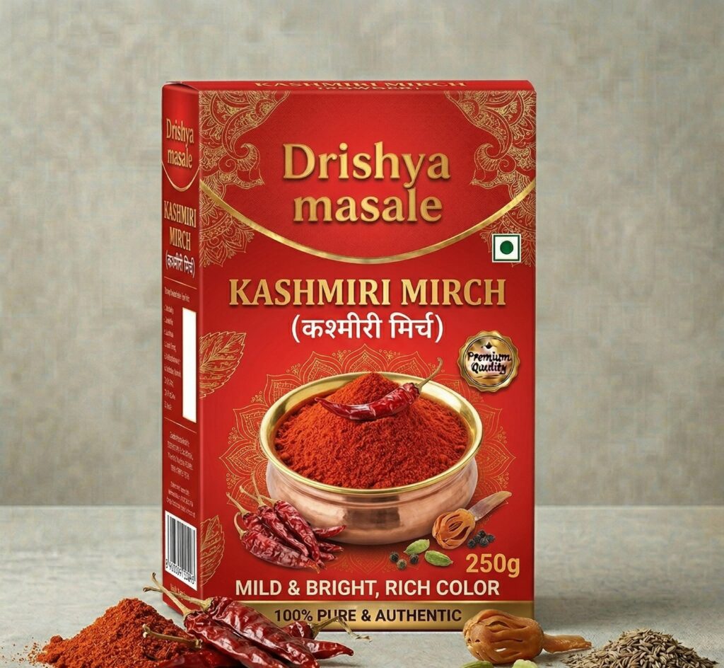 kashmiri mirch powder 250g – bright color, mild spice
